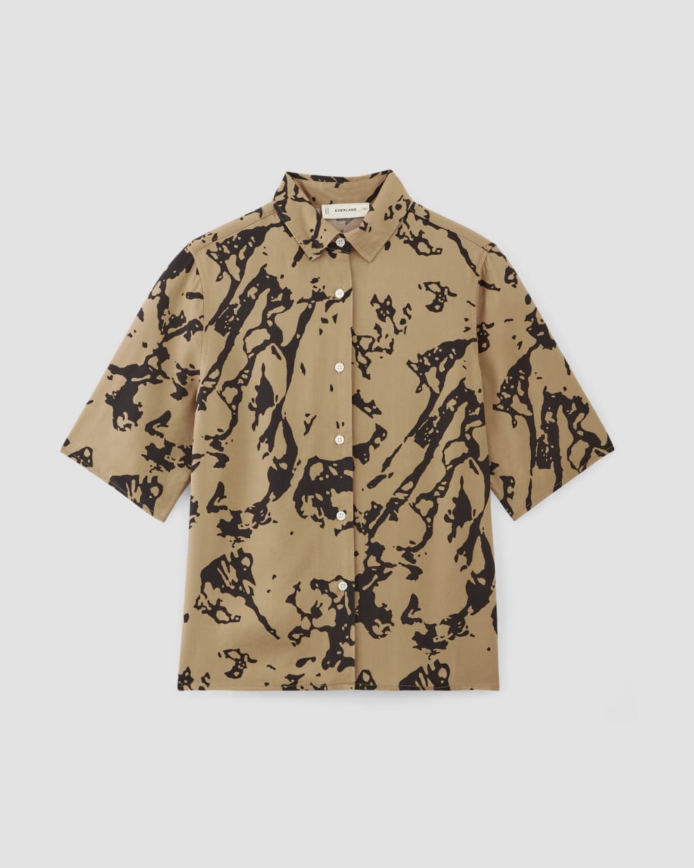 The Short-Sleeve Shirt in Butterlite | Black / Cornstalk Abstract - Image 2