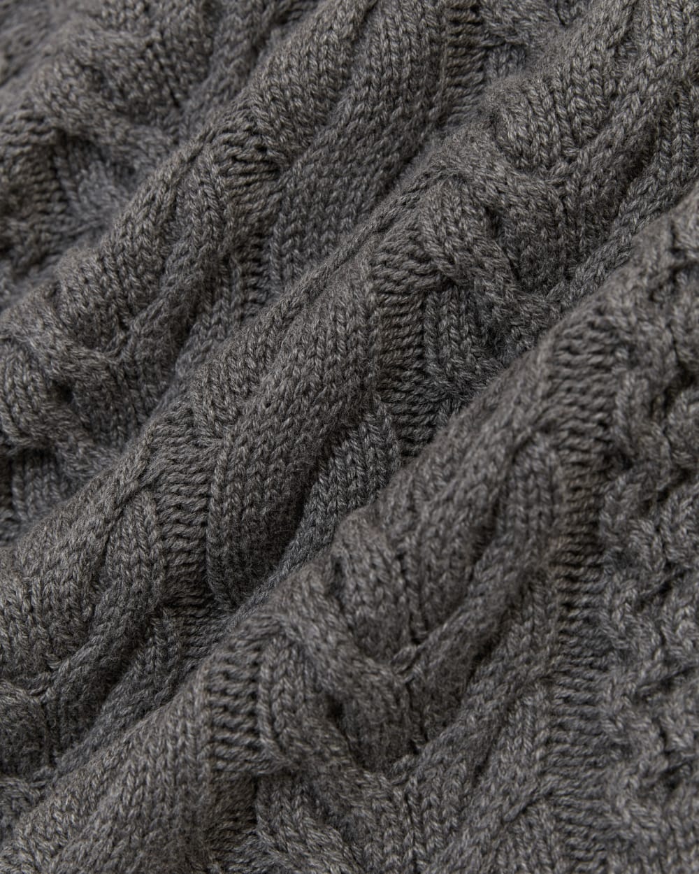The Cable Sweater in Everyday Cotton | Heathered Charcoal - Image 6