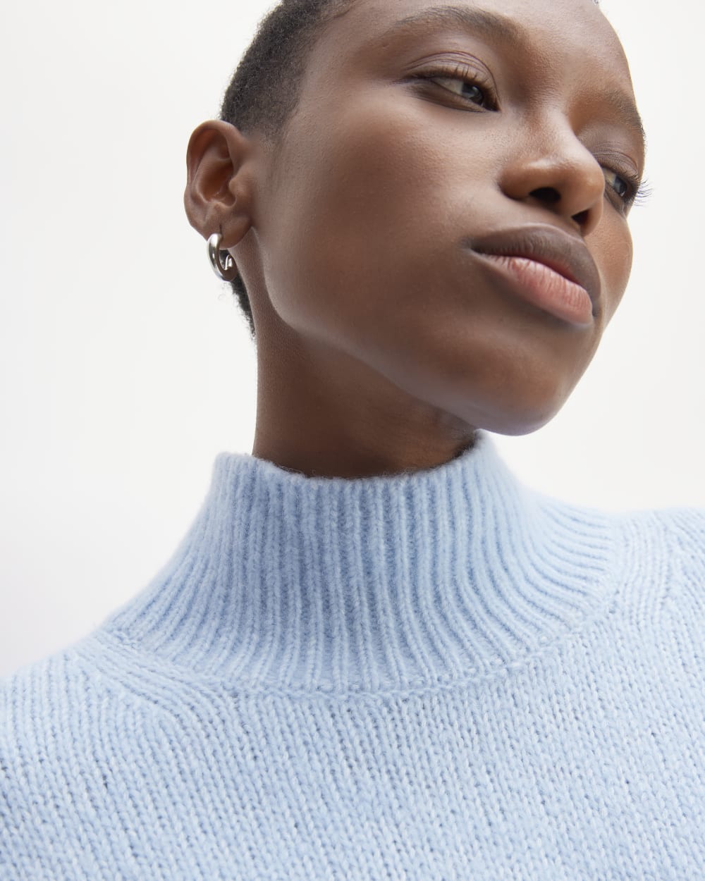 The Cloud Oversized Turtleneck | Chambray Blue - Image 4