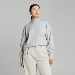 The Cozy-Stretch Pullover |  Heathered Grey