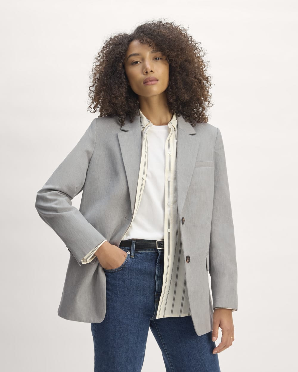 The Oversized Blazer in Buttersmooth | Heather Steel