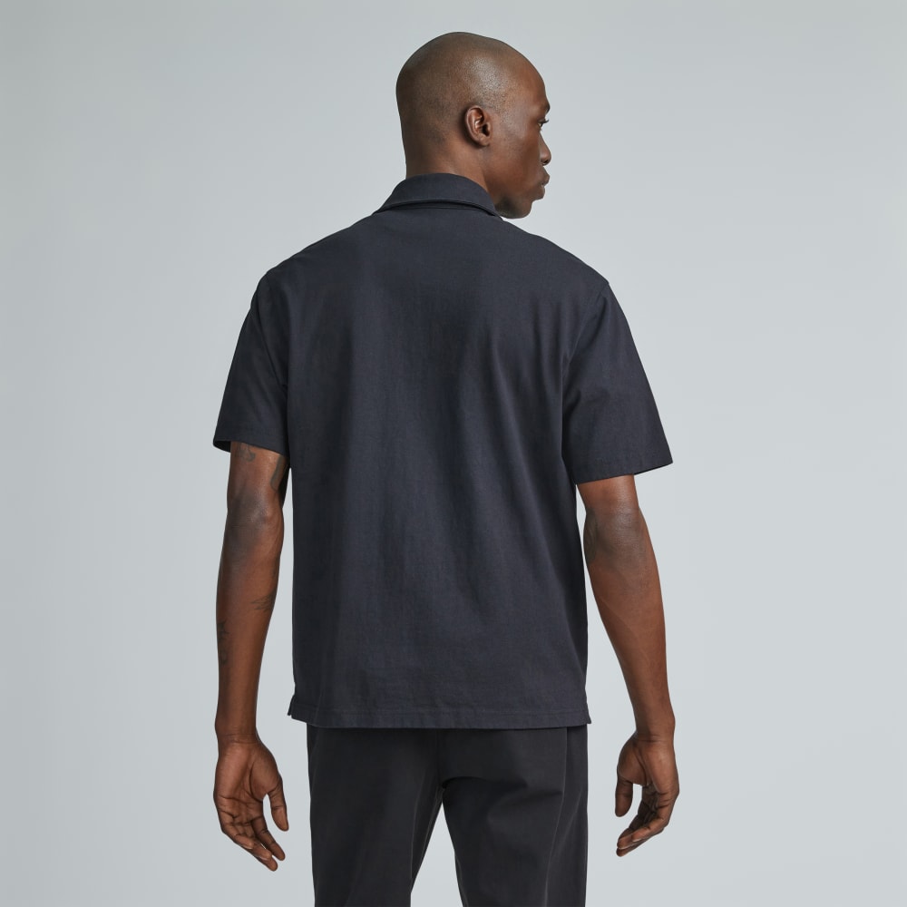 The Premium Weight Relaxed Polo | Black - Image 3