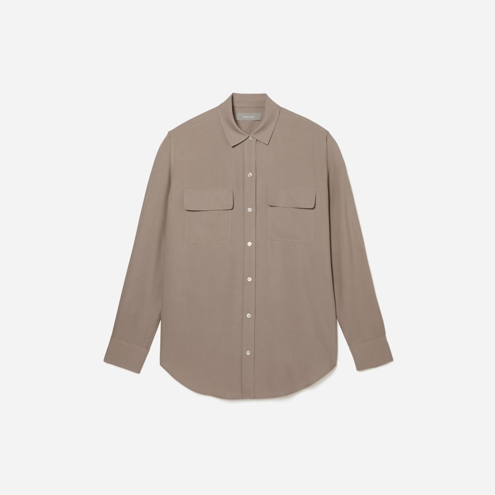 The Washable Silk Relaxed Shirt | Burnt Sugar