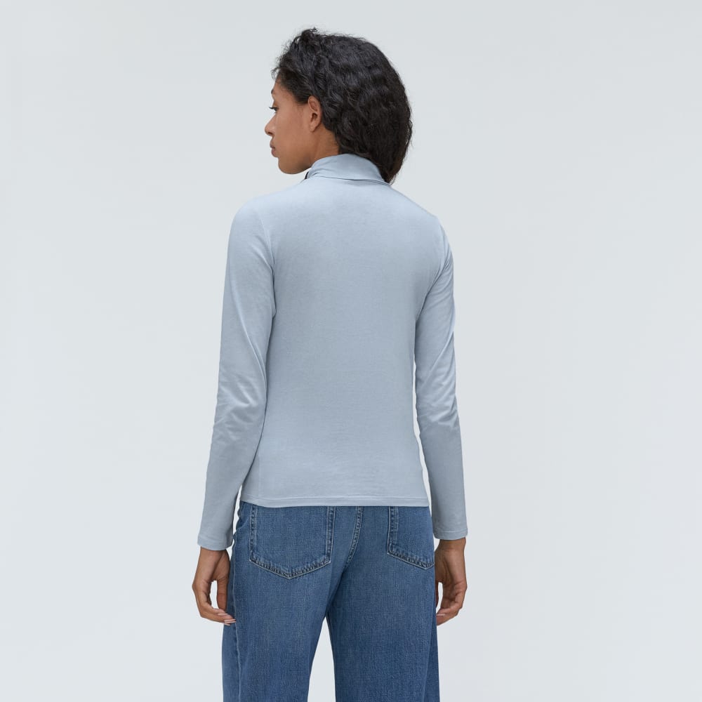 The Organic Cotton Turtleneck | Mist - Image 3