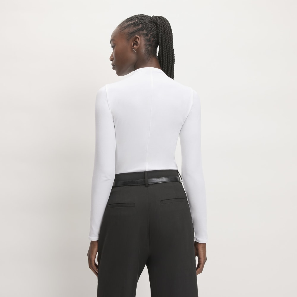 The Supima? Form Funnel Neck Tee | White - Image 3