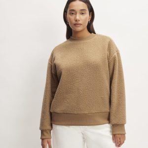 The ReNew Fleece Oversized Crew | Tiger's Eye