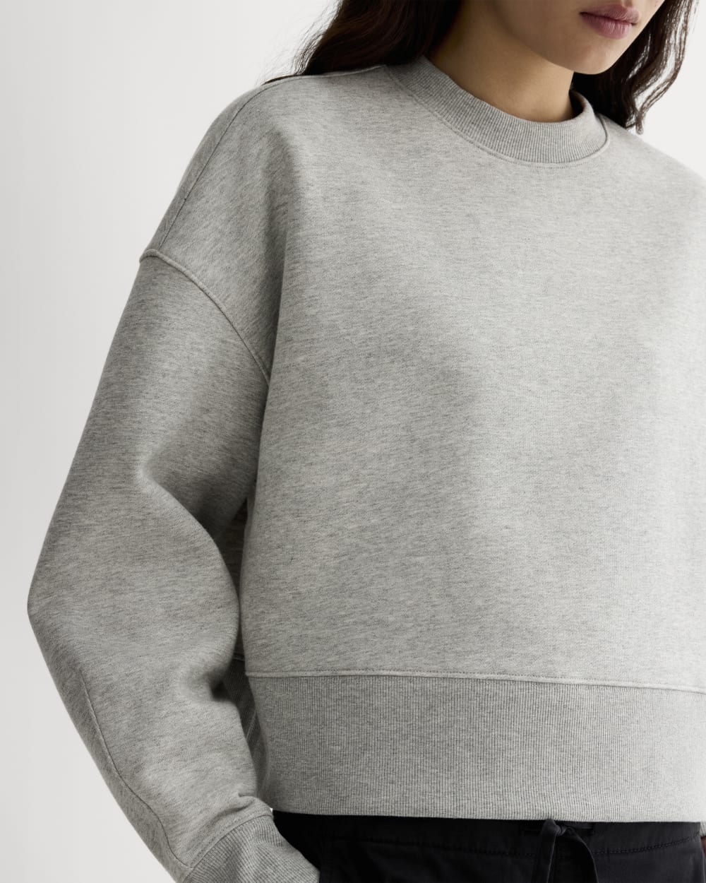 Luxe Fleece Sweatshirt | Heathered Grey - Image 4