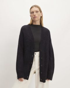 The Alpaca Oversized Cardigan | Heathered Black