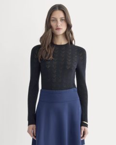 The Pointelle Crew in Ultrasoft Merino | Navy