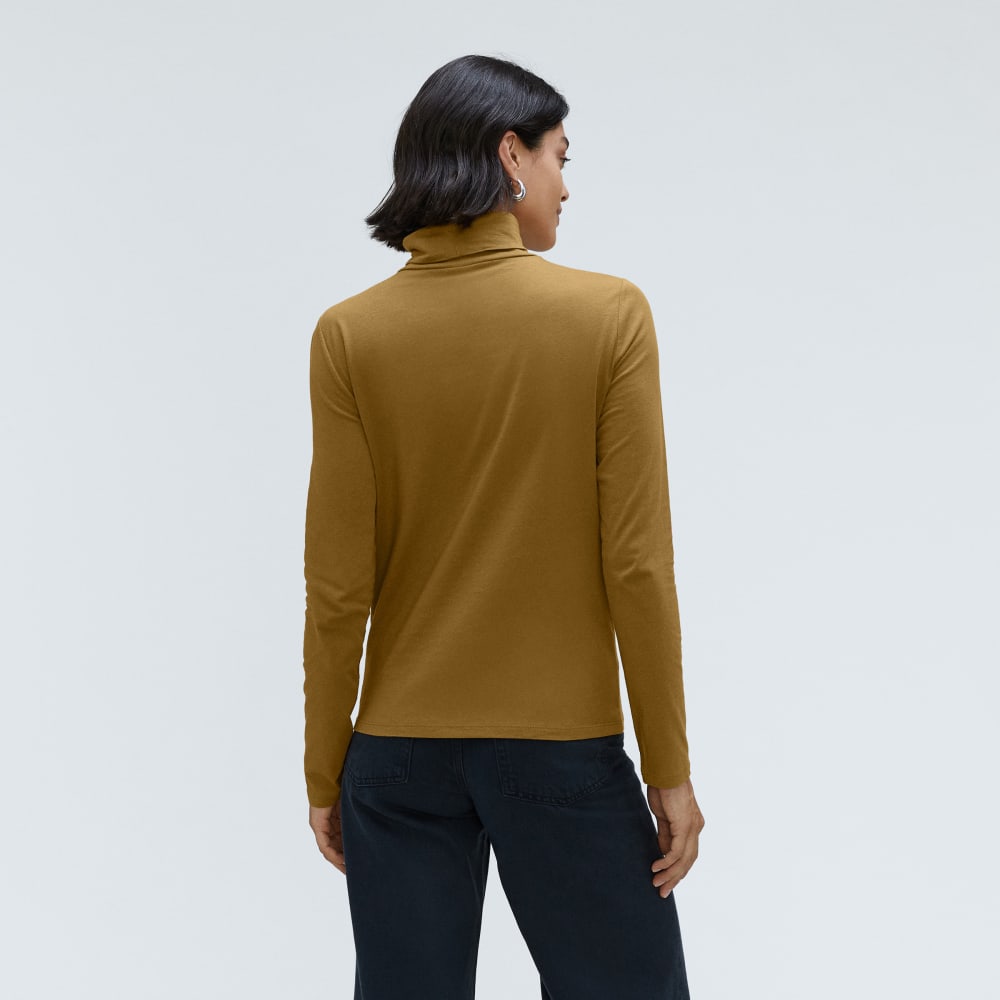 The Organic Cotton Turtleneck | Tapenade - Image 3