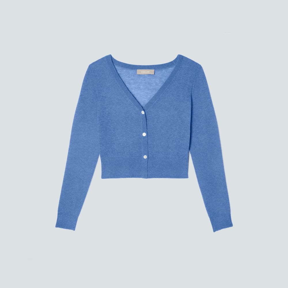 The Featherweight Alpaca Cardigan | Blue Opal - Image 2