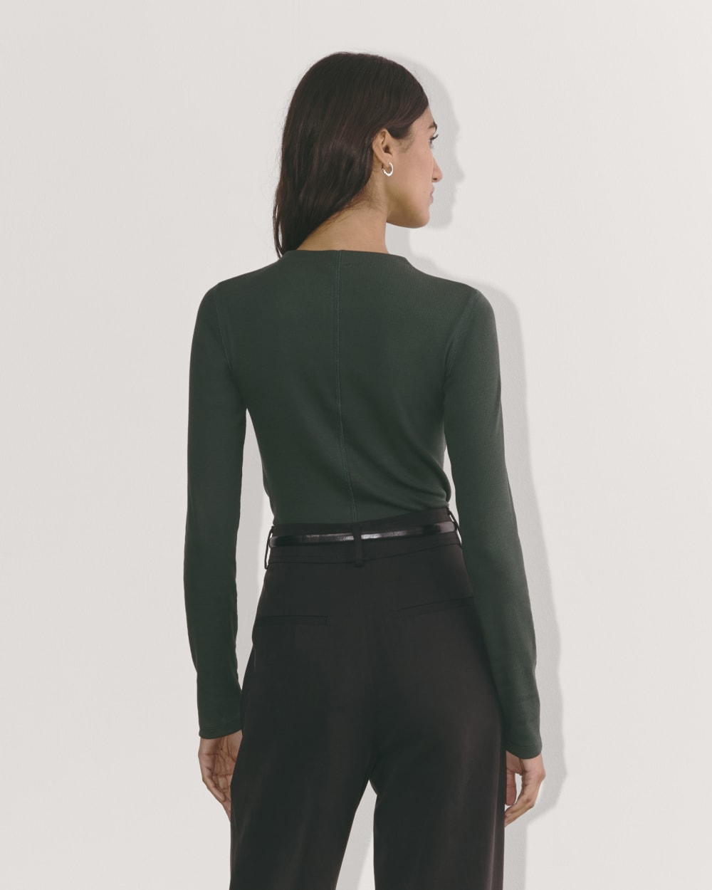 The Luxe Rib Funnel-Neck Tee | Scarab - Image 5
