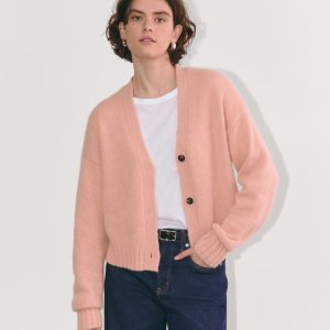 The Boxy Cardigan in Alpaca | Blush Pink