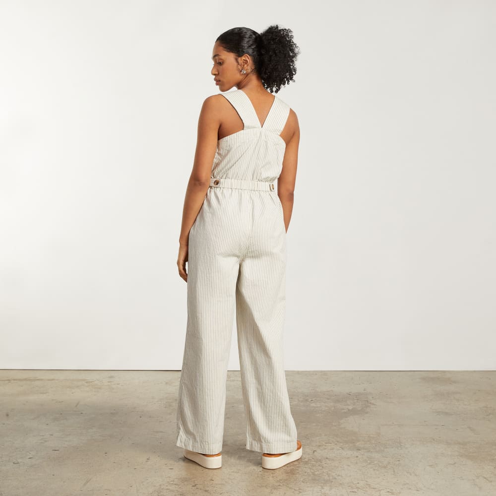 The Fatigue Apron Jumpsuit | Navy Stripe - Image 4