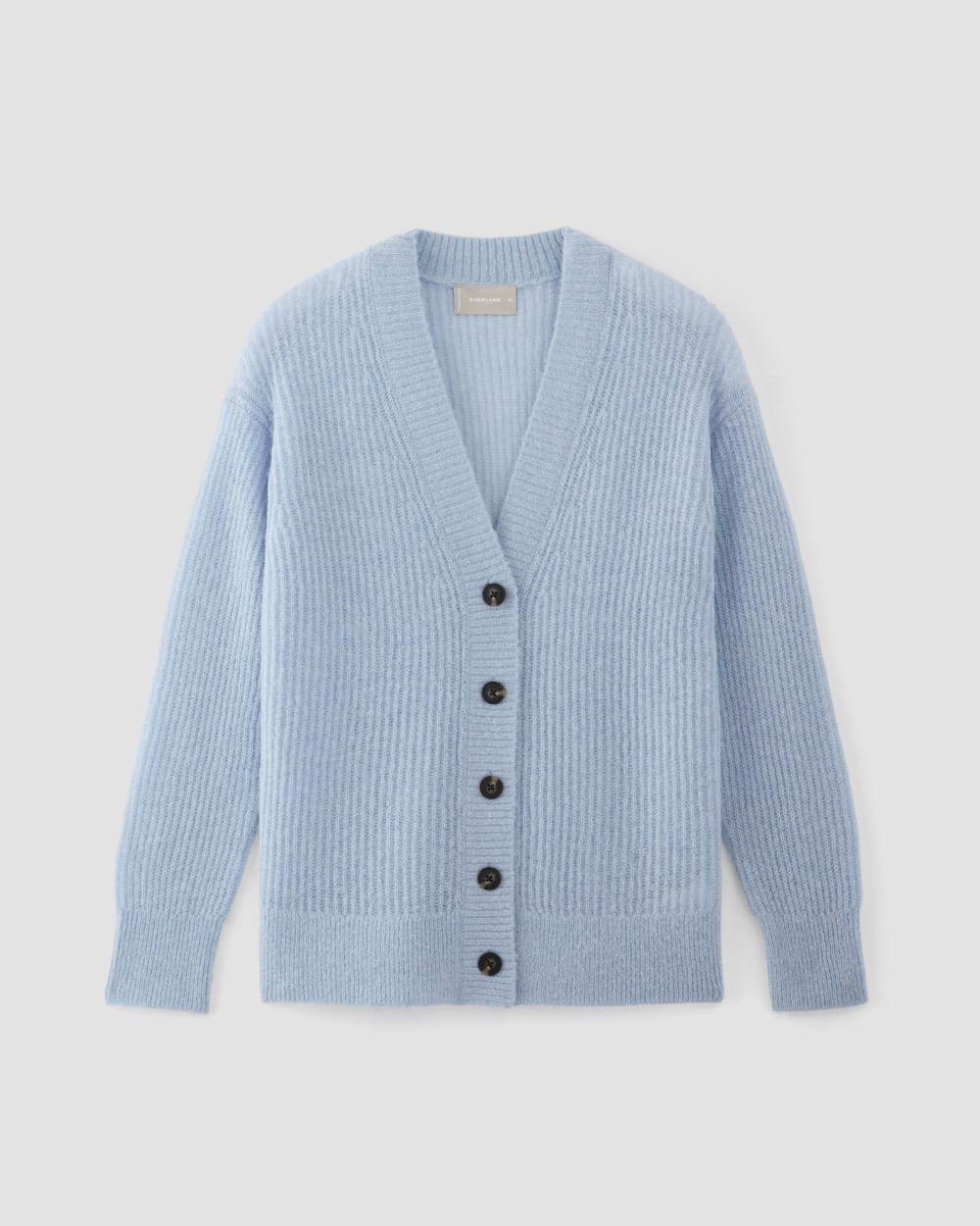 The Alpaca Oversized Cardigan | Chambray Blue - Image 2
