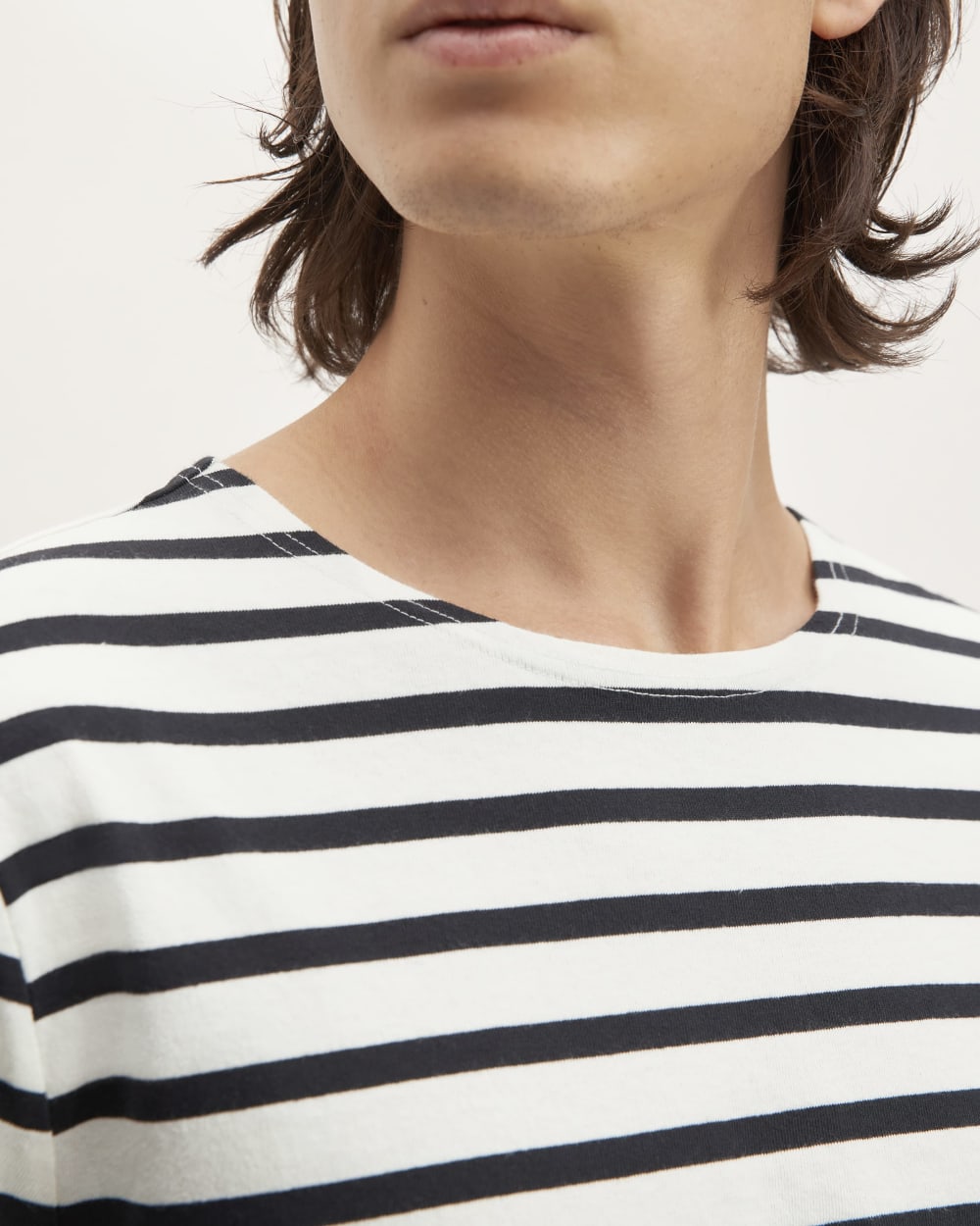 The Premium-Weight Long-Sleeve Mariner Tee | Canvas / Black - Image 4