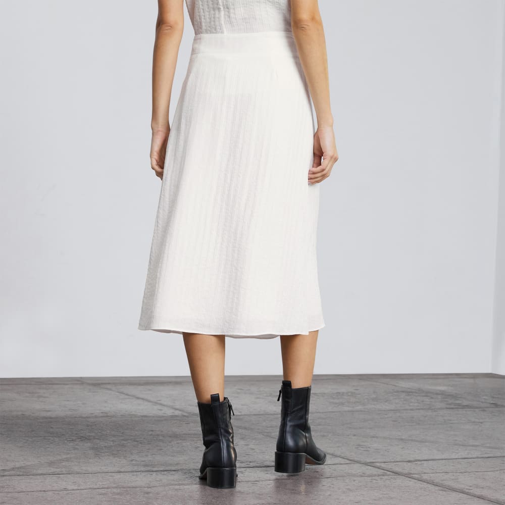 The City Stripe Midi Skirt | Bone - Image 3