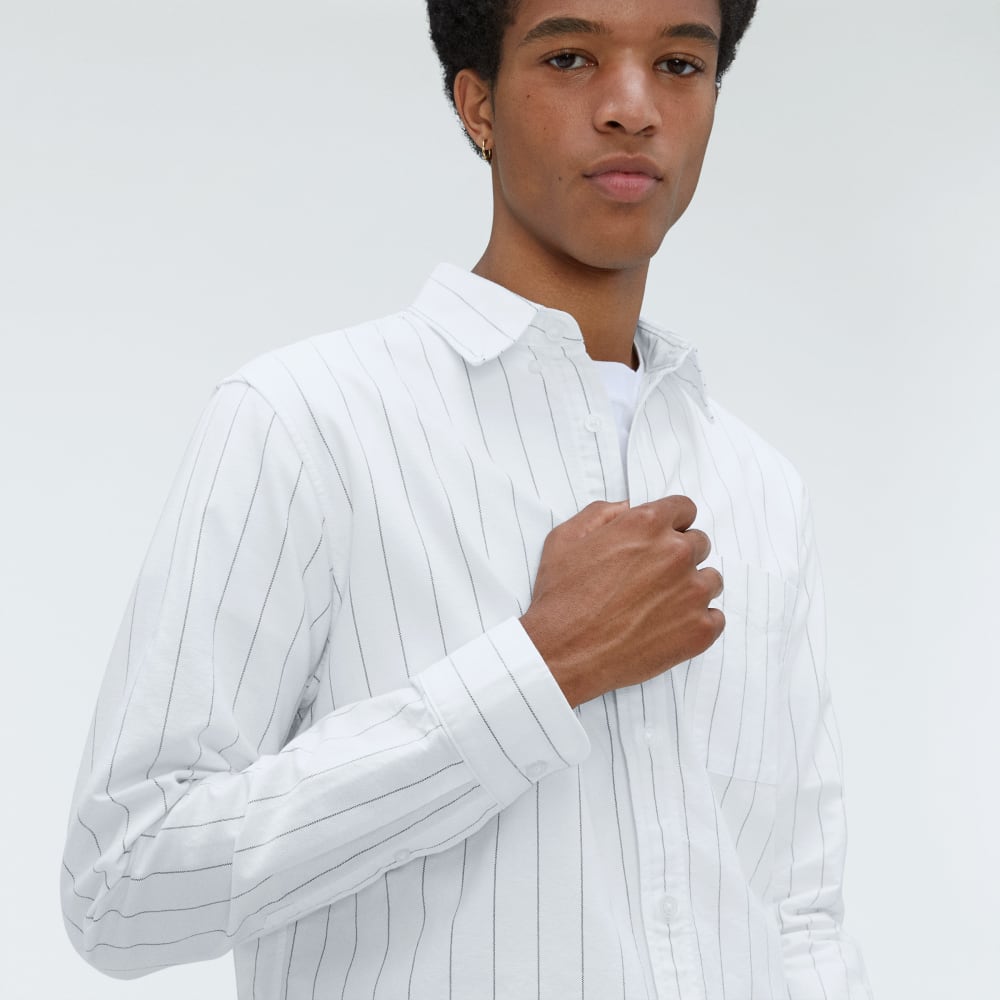 The Standard Fit Japanese Oxford Shirt | Uniform | Optic White / Black | Standard - Image 4