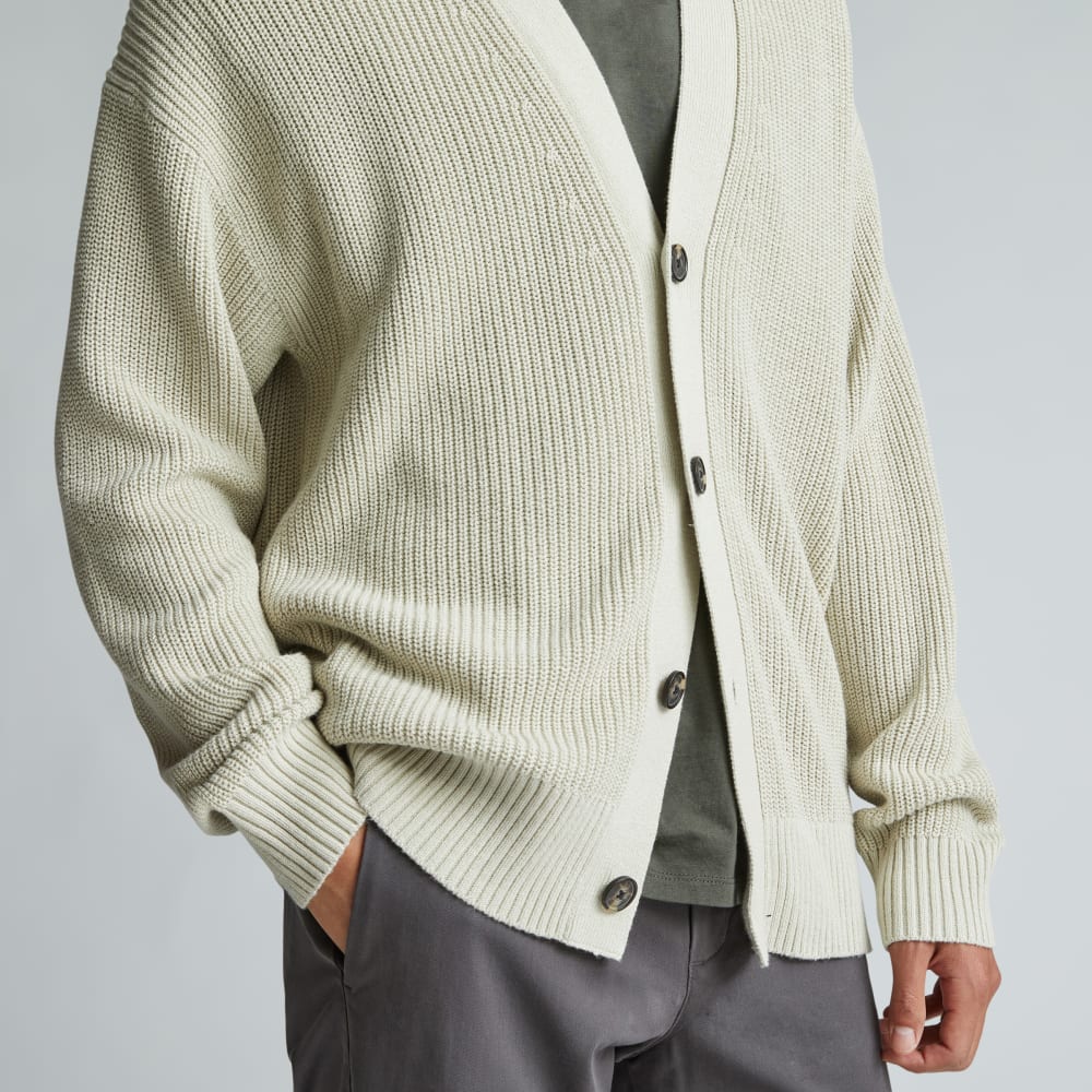 The No-Sweat Ribbed Cardigan | Pelican - Image 5