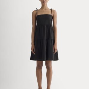 The Gauze Mini Tiered Dress | Black