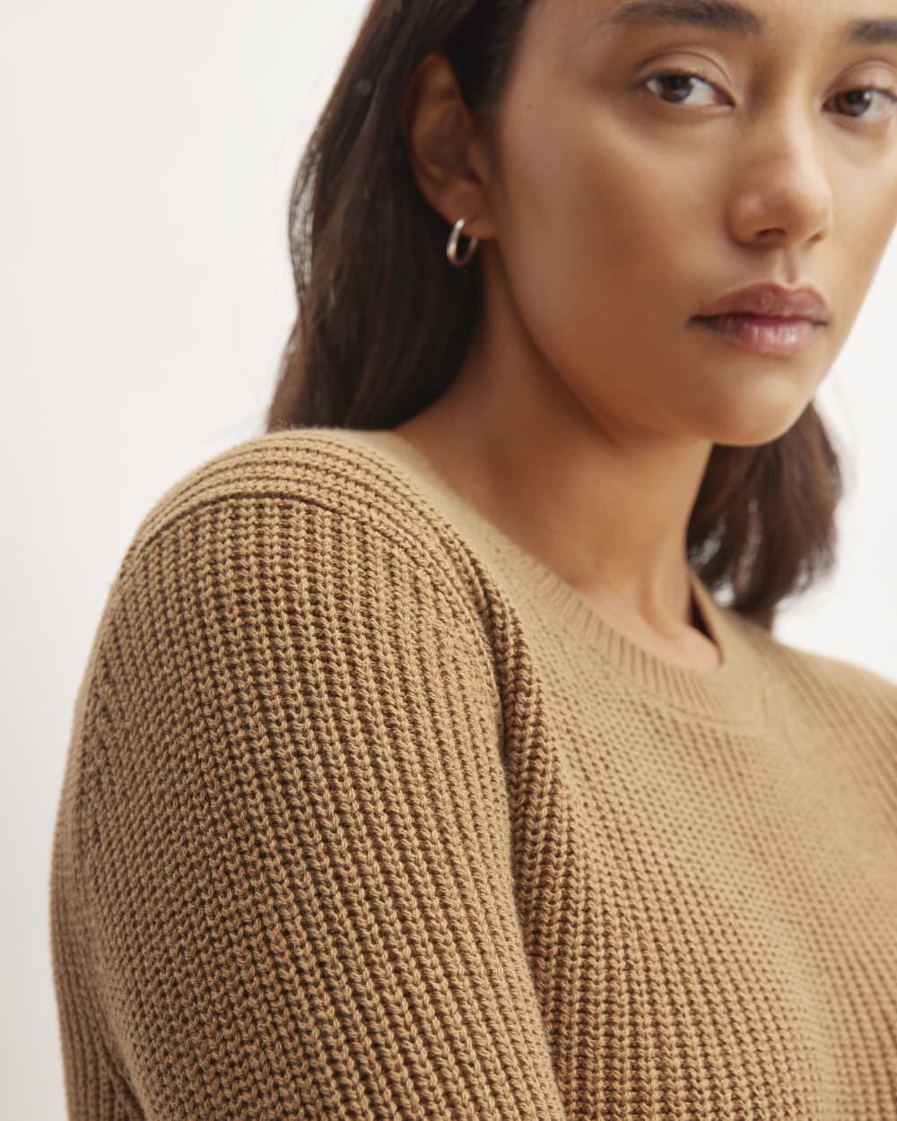 The Organic Cotton Slim Crew Sweater | Toasted Coconut - Image 4
