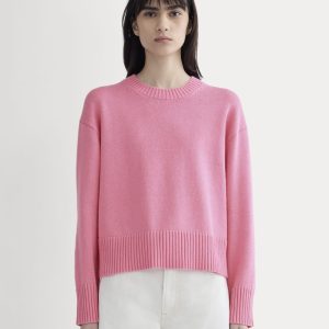 The Boxy Sweater in Everyday Cotton | Deep Pink