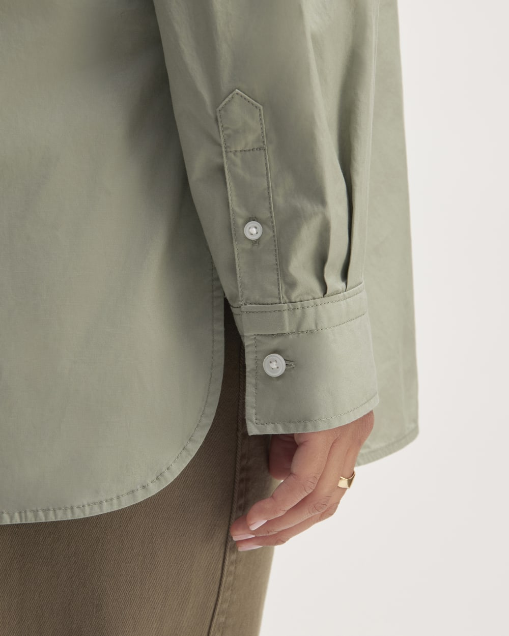 The Supima? Cotton Boyfriend Shirt | Sage Green - Image 5
