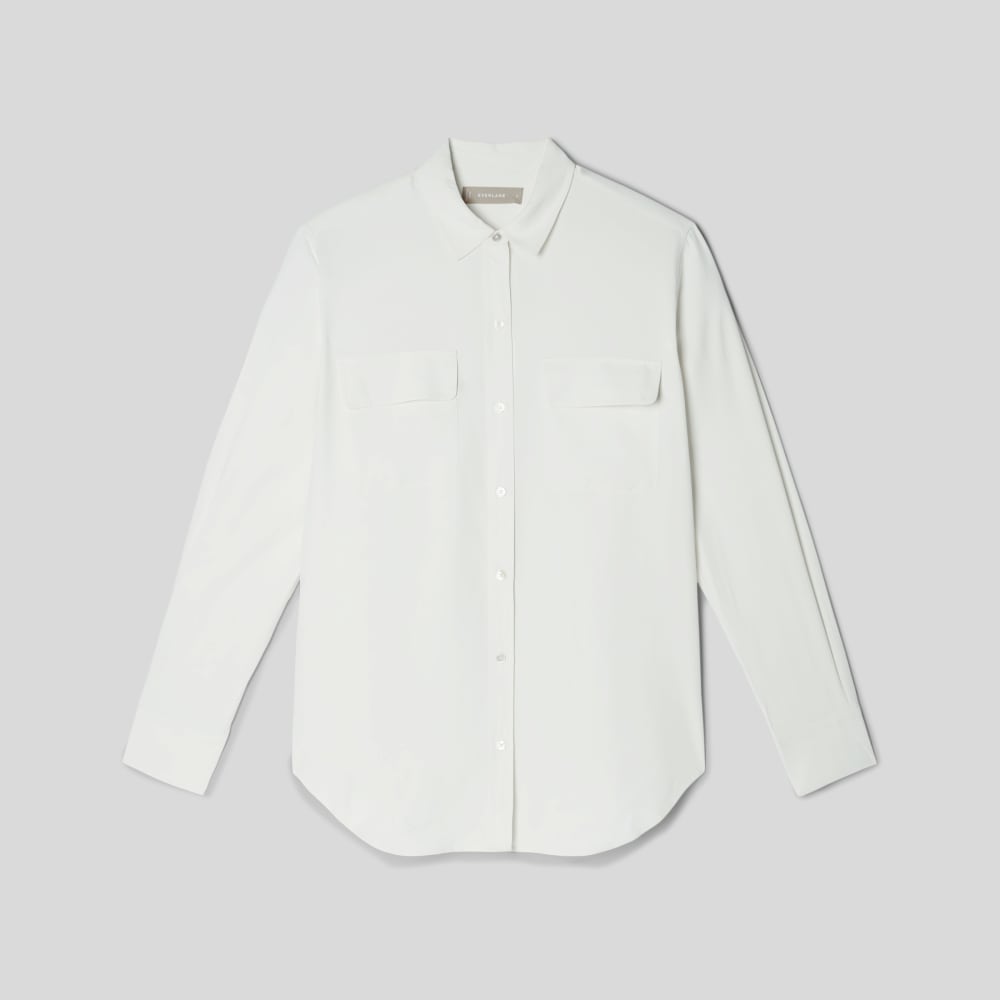 The Washable Silk Relaxed Shirt | Bone - Image 2