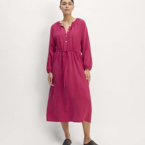 The TENCEL? Gathered Maxi Dress | Red Currant