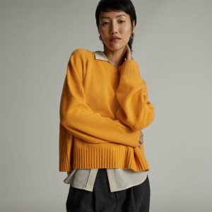 The Cashmere Boxy Crew | Kumquat
