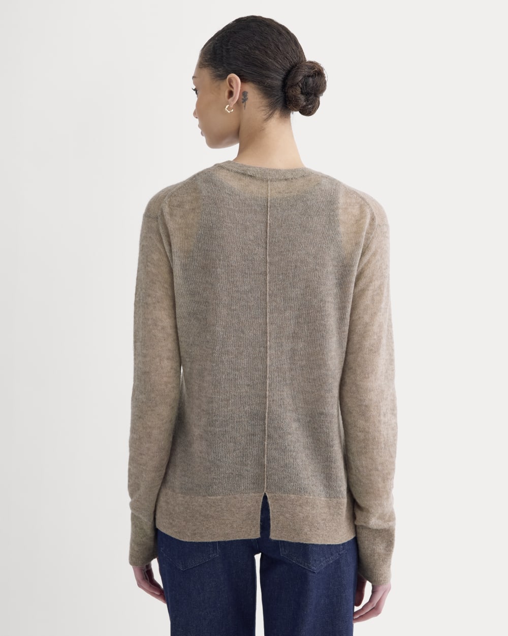 The Air Alpaca? Relaxed Crew Top | Heathered Chocolate Chip - Image 5