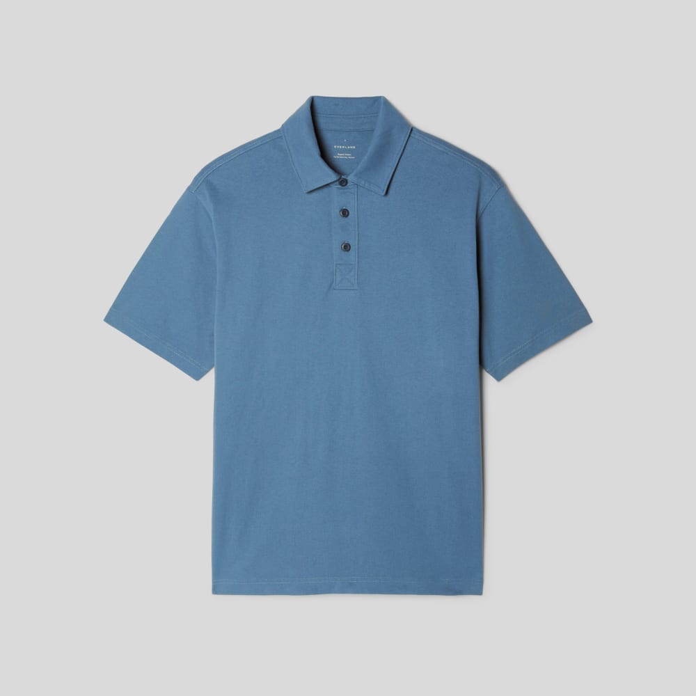The Premium Weight Relaxed Polo | Bluefin - Image 2