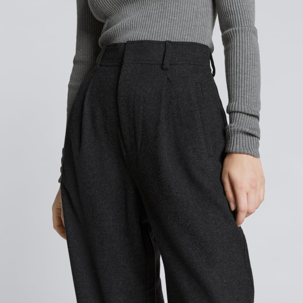 The ReWool® Way-High Drape Pant | Heathered Charcoal - Image 4