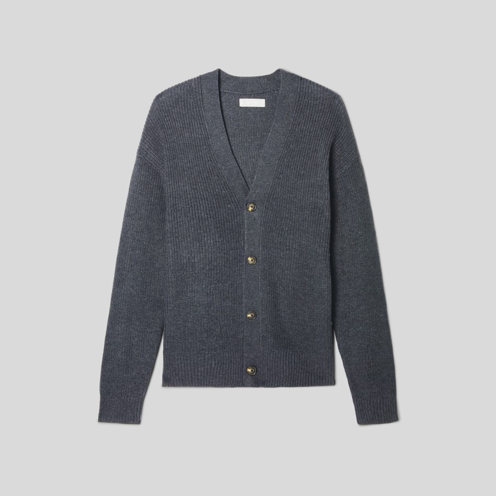 The No-Sweat Ribbed Cardigan | Heather Ash - Image 2