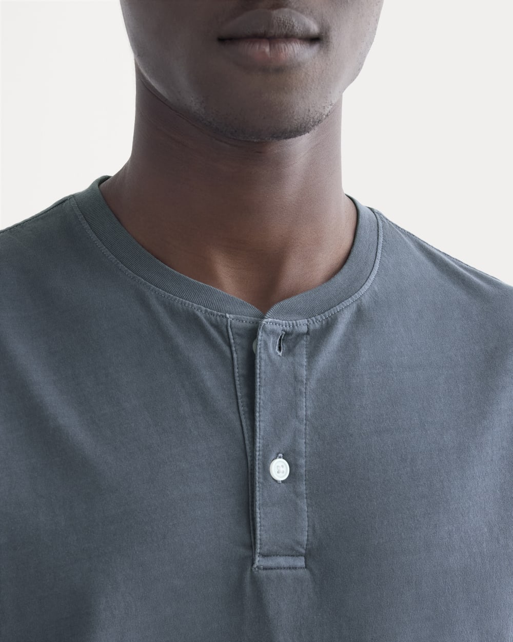 The Essential Organic Garment-Dyed Henley | Navy - Image 4