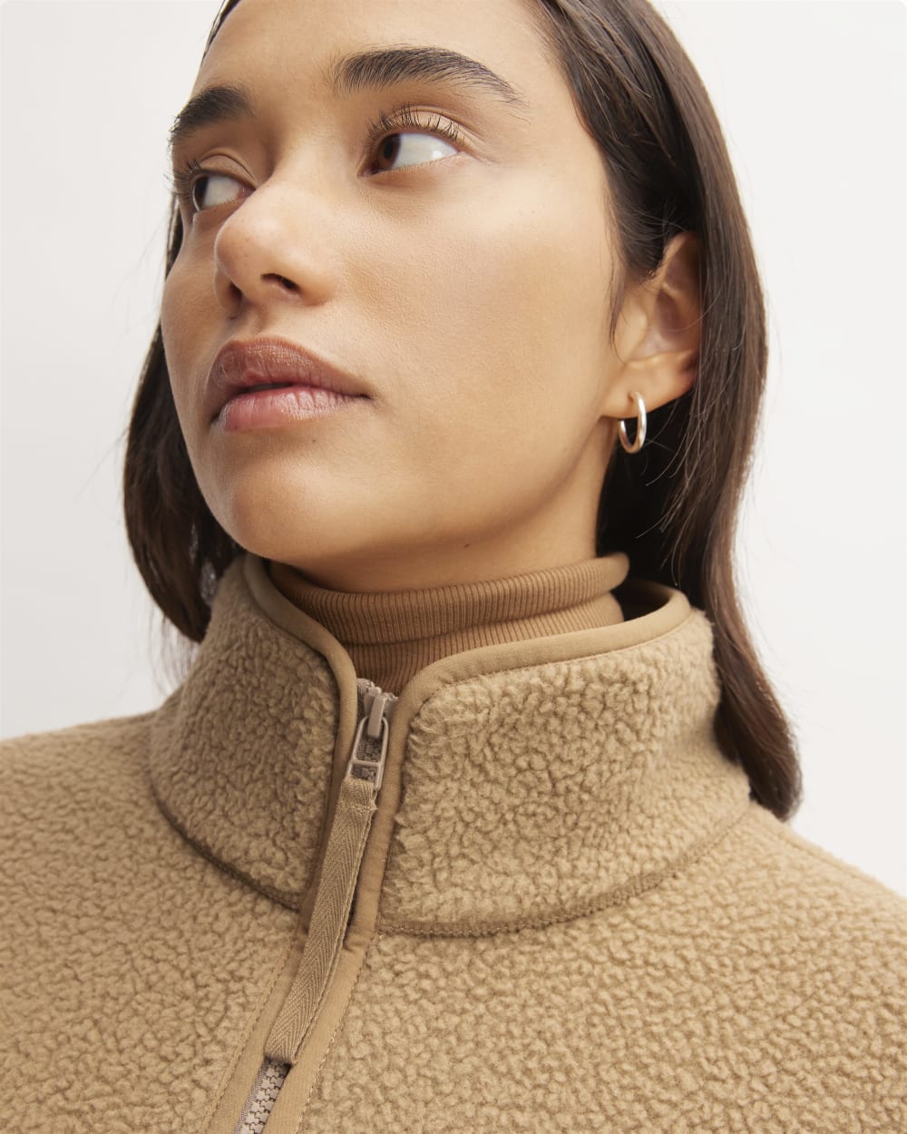 The ReNew Fleece Oversized Half-Zip | Tiger's Eye - Image 4