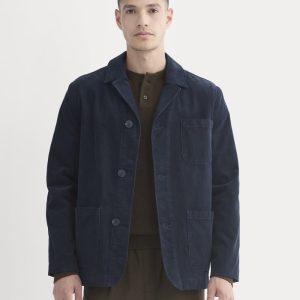 Fine Wale Corduroy Chore Blazer |  Navy