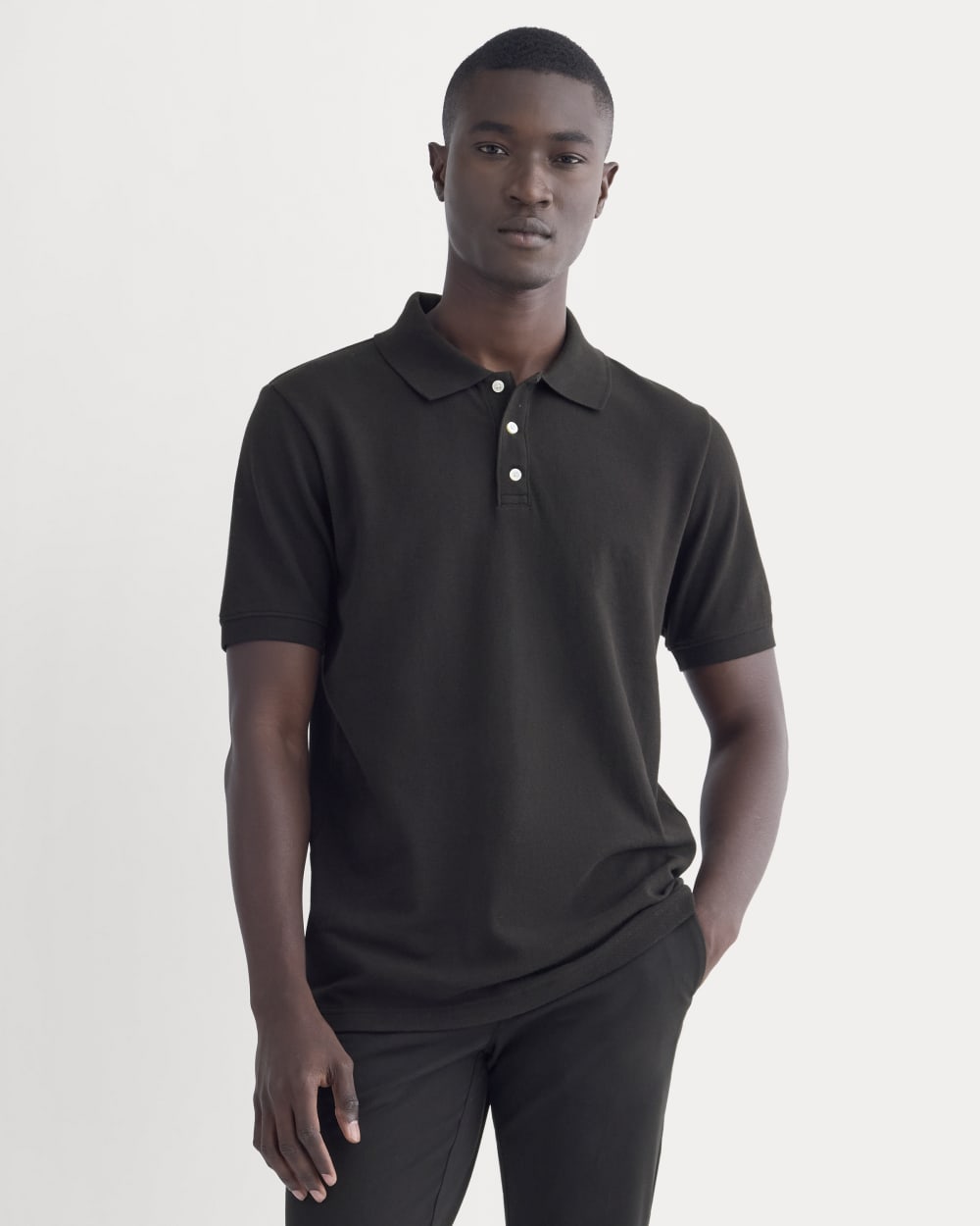 The Pique Polo | Black