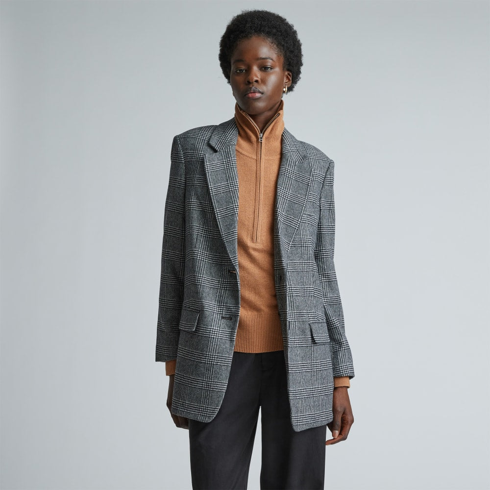 The Oversized Blazer in Wool | Glen Plaid - Image 2
