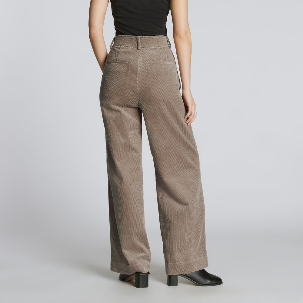 The Corduroy Way-High® Drape Pant | Taupe Grey - Image 3