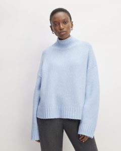 The Cloud Oversized Turtleneck | Chambray Blue