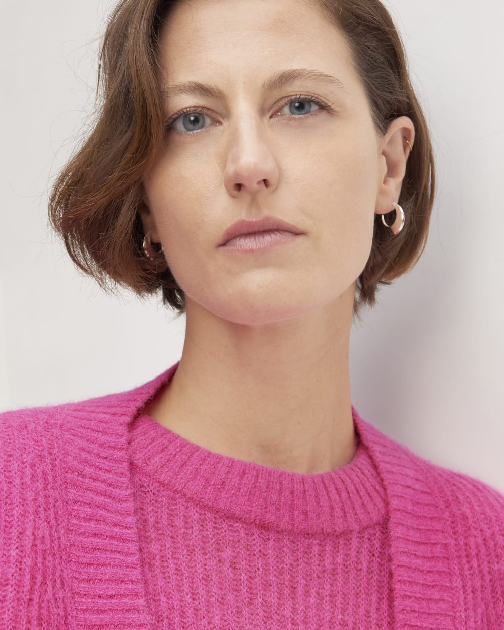 The Alpaca Oversized Cardigan | Fuchsia Pink - Image 4