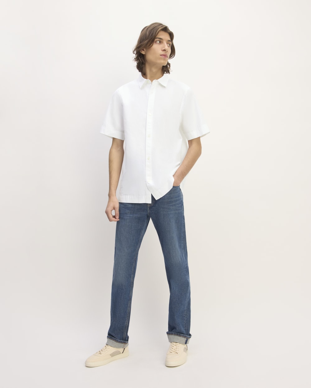 The Supima? Short-Sleeve Poplin Shirt | White - Image 3
