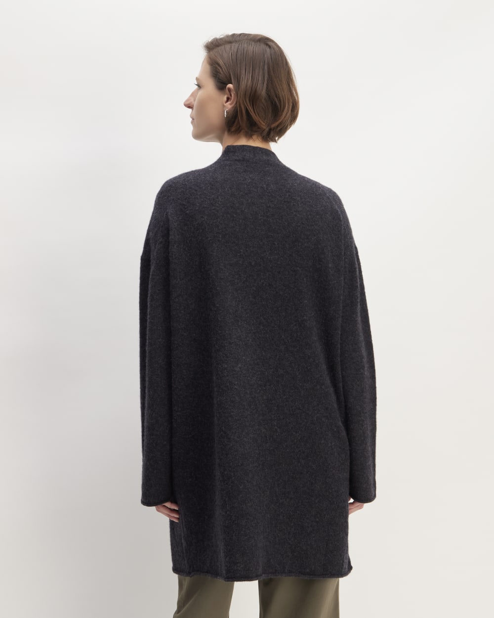 The Cozy-Stretch Long Cardigan | Charcoal - Image 6