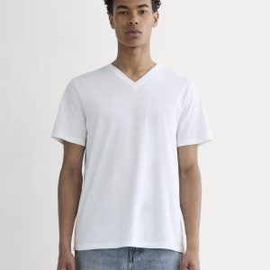 The Essential Organic V-Neck Tee | White