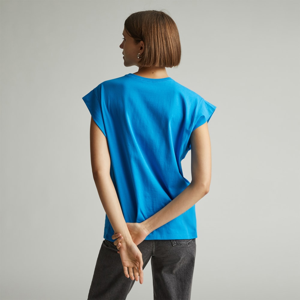 The Muscle Tee in Essential Cotton | Brilliant Blue - Image 3