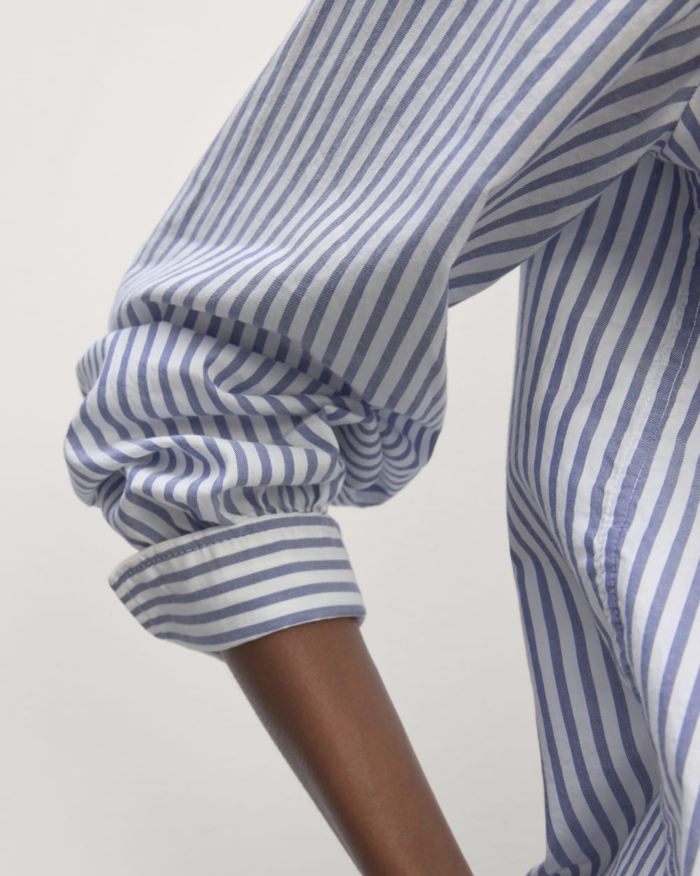 The Henley Shirt in Silky Cotton | White / Bellwether Blue - Image 5