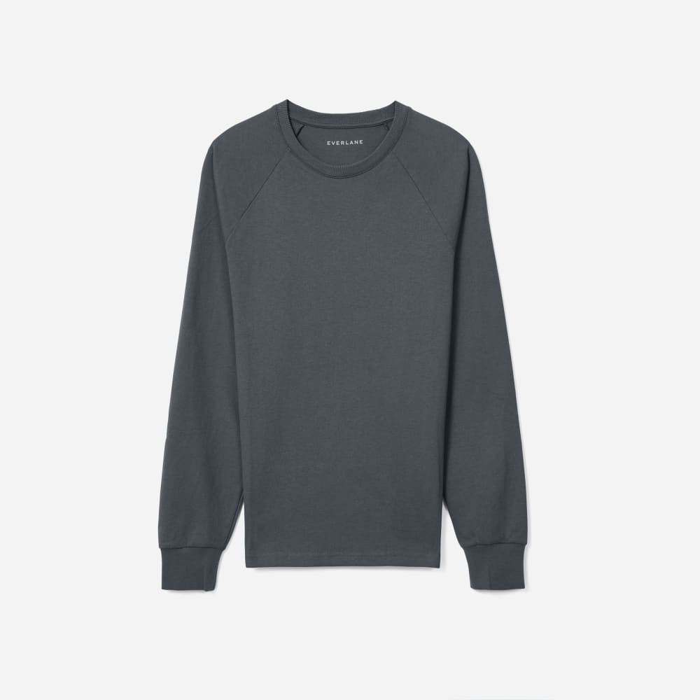 The Premium-Weight Long-Sleeve Crew | Uniform | Slate