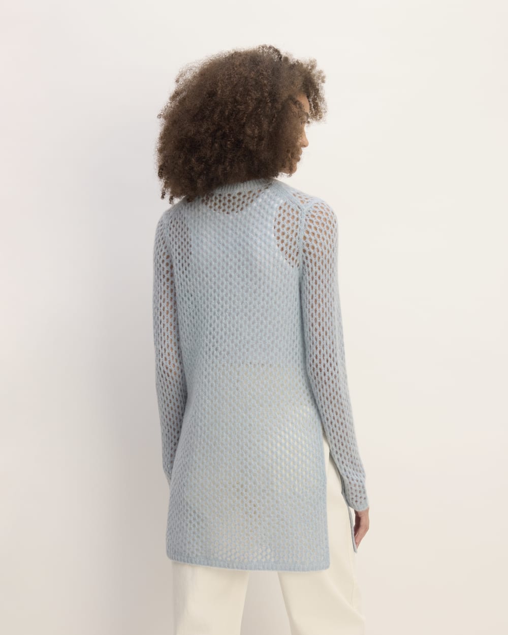 The Everlane x Marques' Almeida Alpaca Mesh Tunic | Mist - Image 7