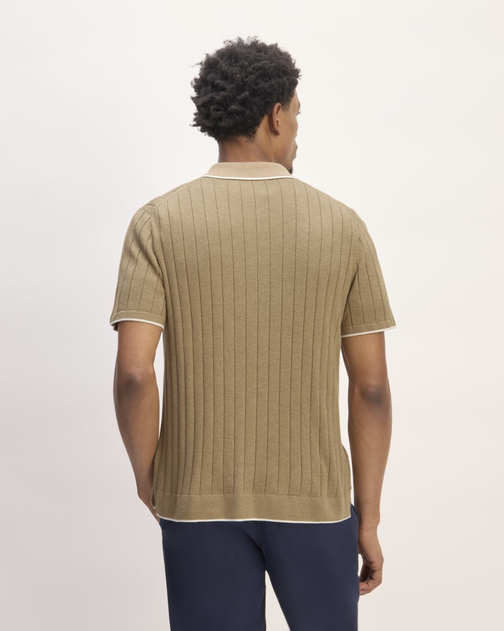 The No-Sweat Button-Down Polo | Dark Heathered Camel - Image 6
